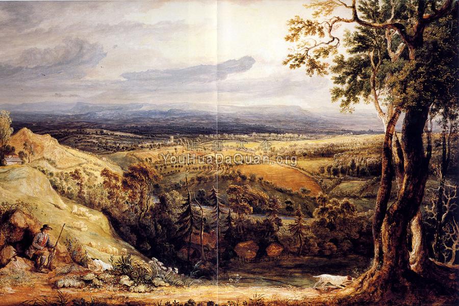 View In Somersetshire From Fitzhead The Seat Of Lord Somerville - 詹姆斯·沃德